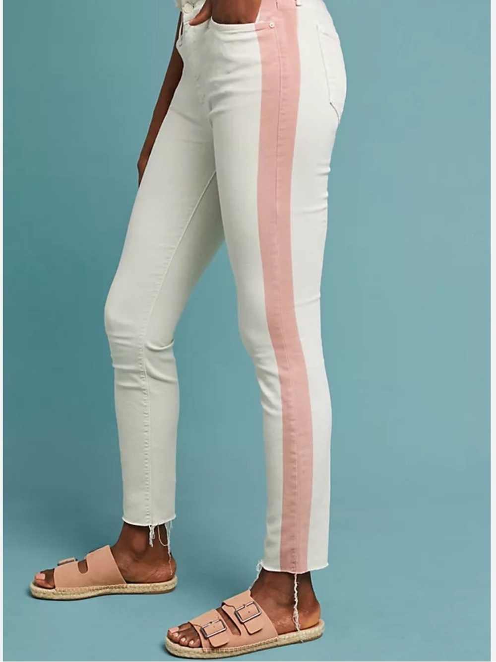 Mother The Looker Mid Rise Ankle Fray Jeans - Picture 1 of 6